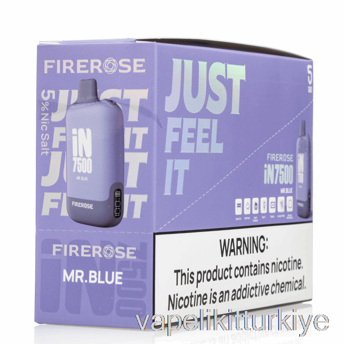Vape Likit [5'li Paket] Firerose In7500 Tek Kullanımlık